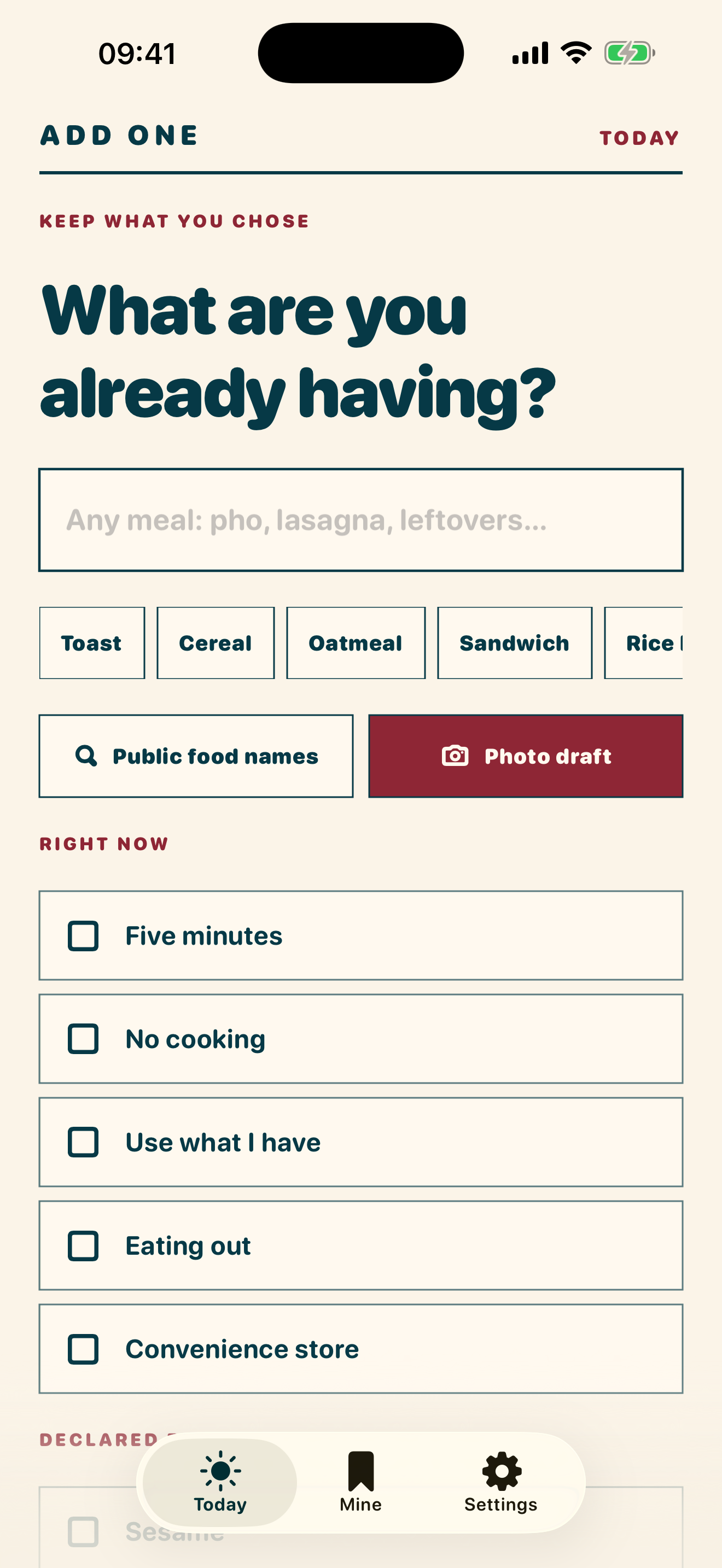 Add One — Get one suggestion