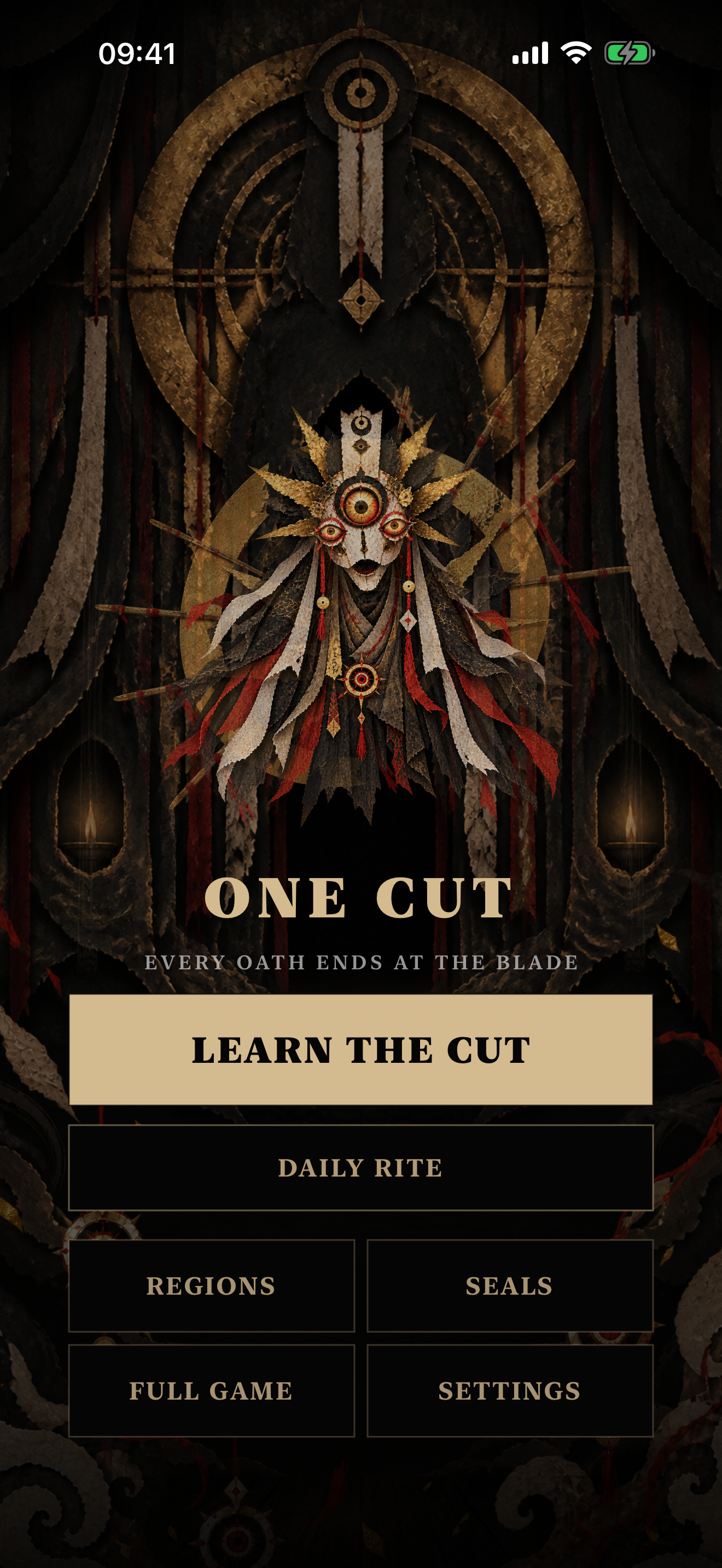 One Cut - Main menu